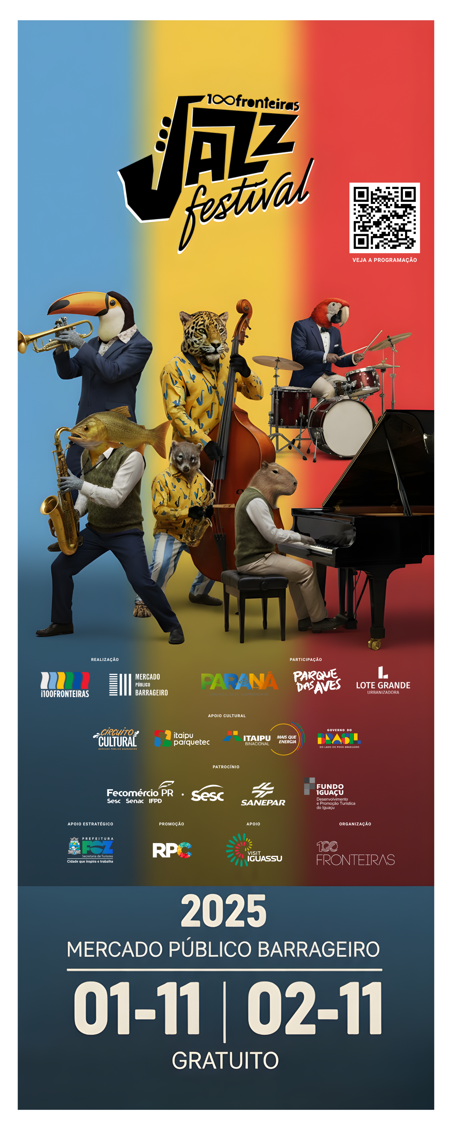 100fronteiras JAZZ Festival com guitarrista de Amy Winehouse e 24h de programação gratuita em Foz do Iguaçu