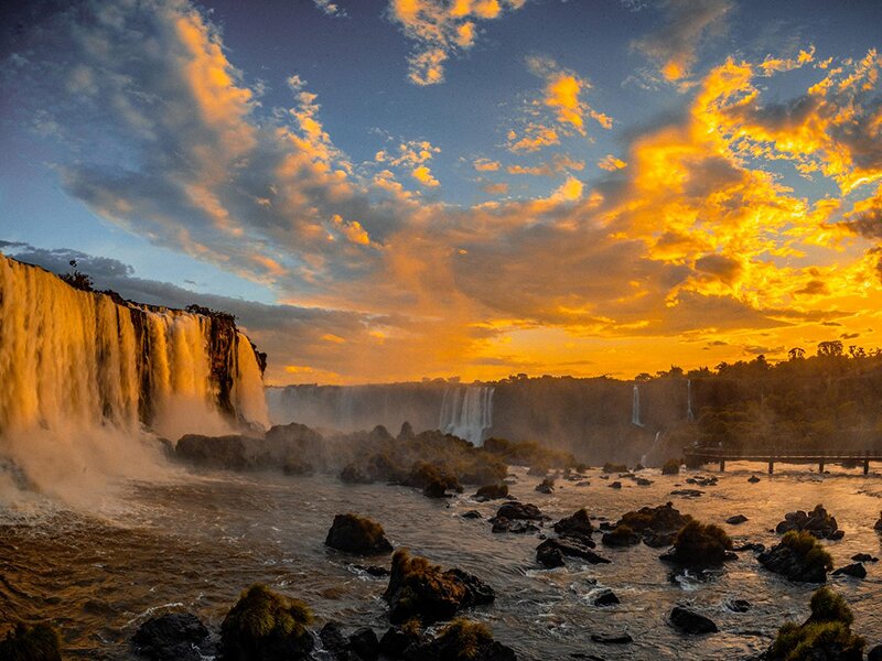 Parque Nacional do Iguaçu ao pôr do sol
